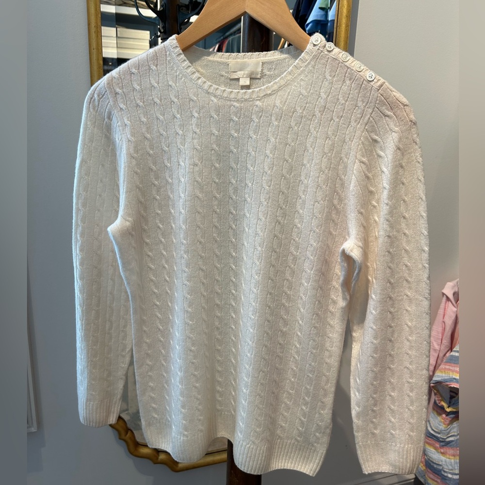 JCrew Italian Cashmere cable knit sweater